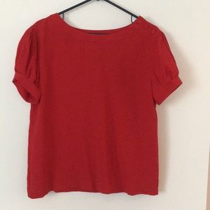 Anne Klein Red textured silk shirt